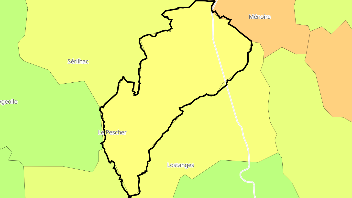 Carte des prix de l'immobilier Le Pescher