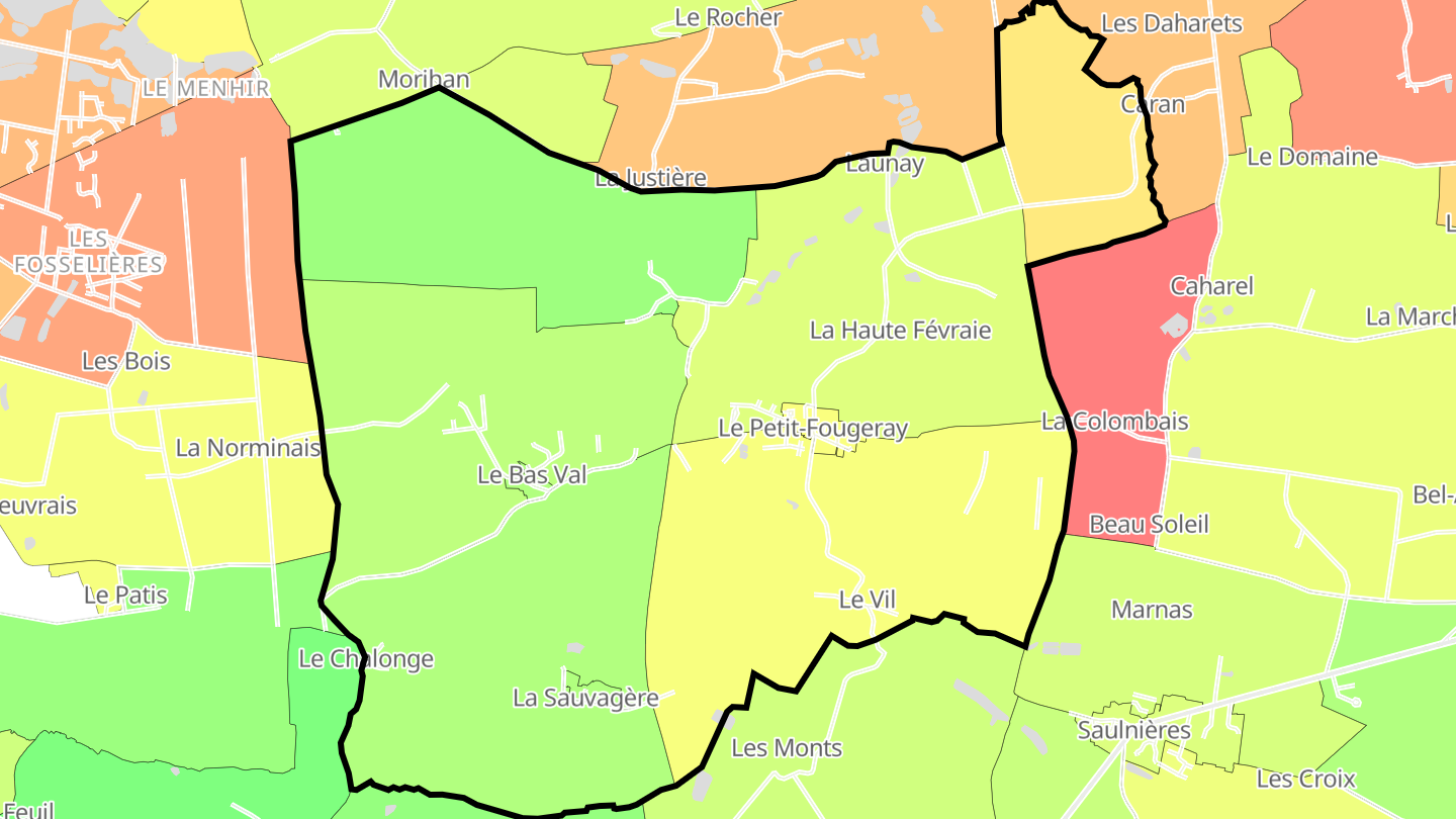 Carte des prix de l'immobilier Le Petit-Fougeray