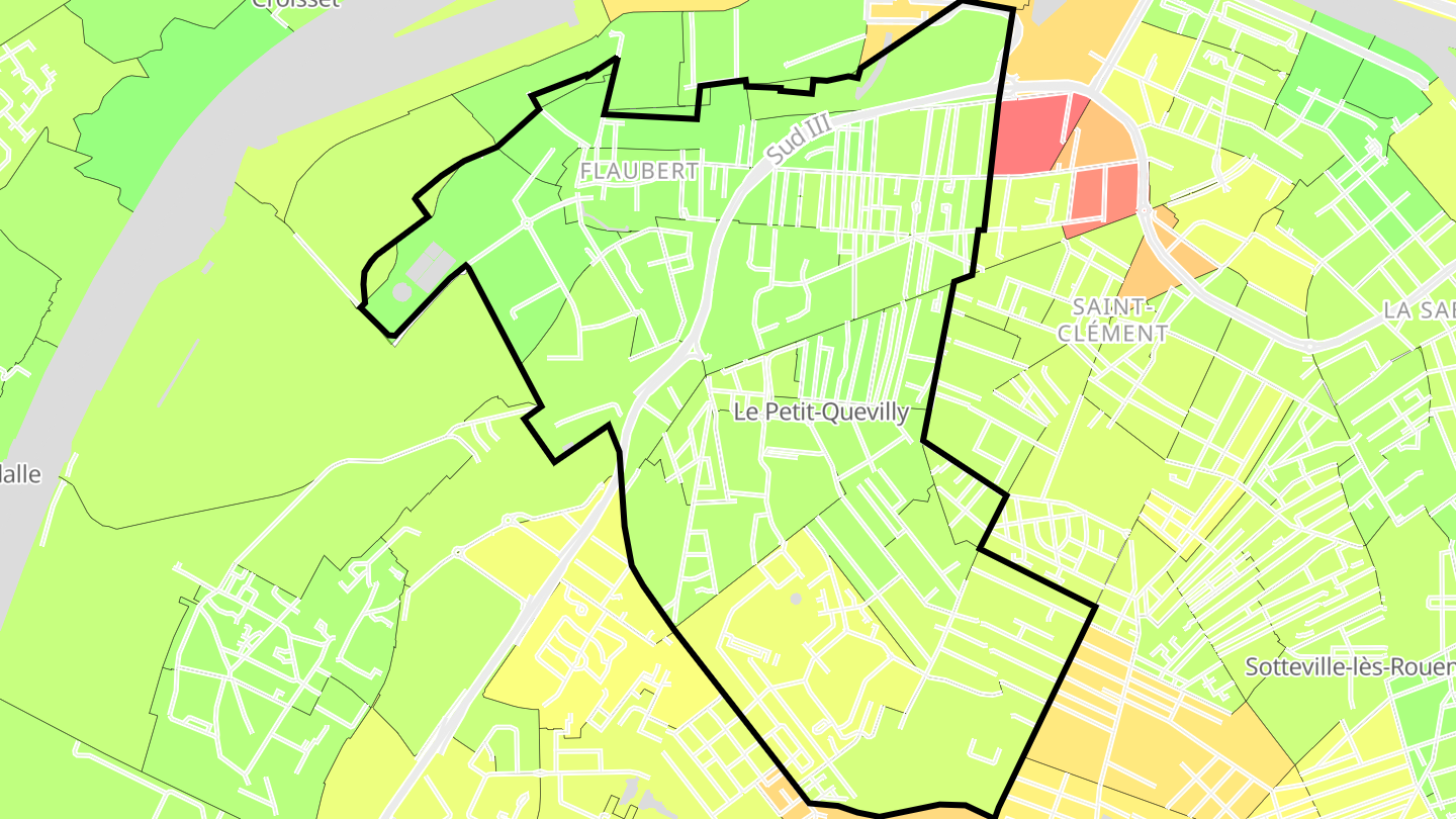 Carte des prix de l'immobilier Le Petit-Quevilly