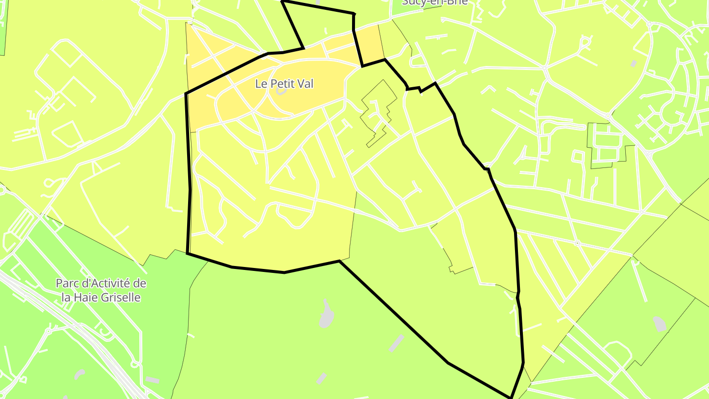 Carte des prix de l'immobilier Le Petit Val