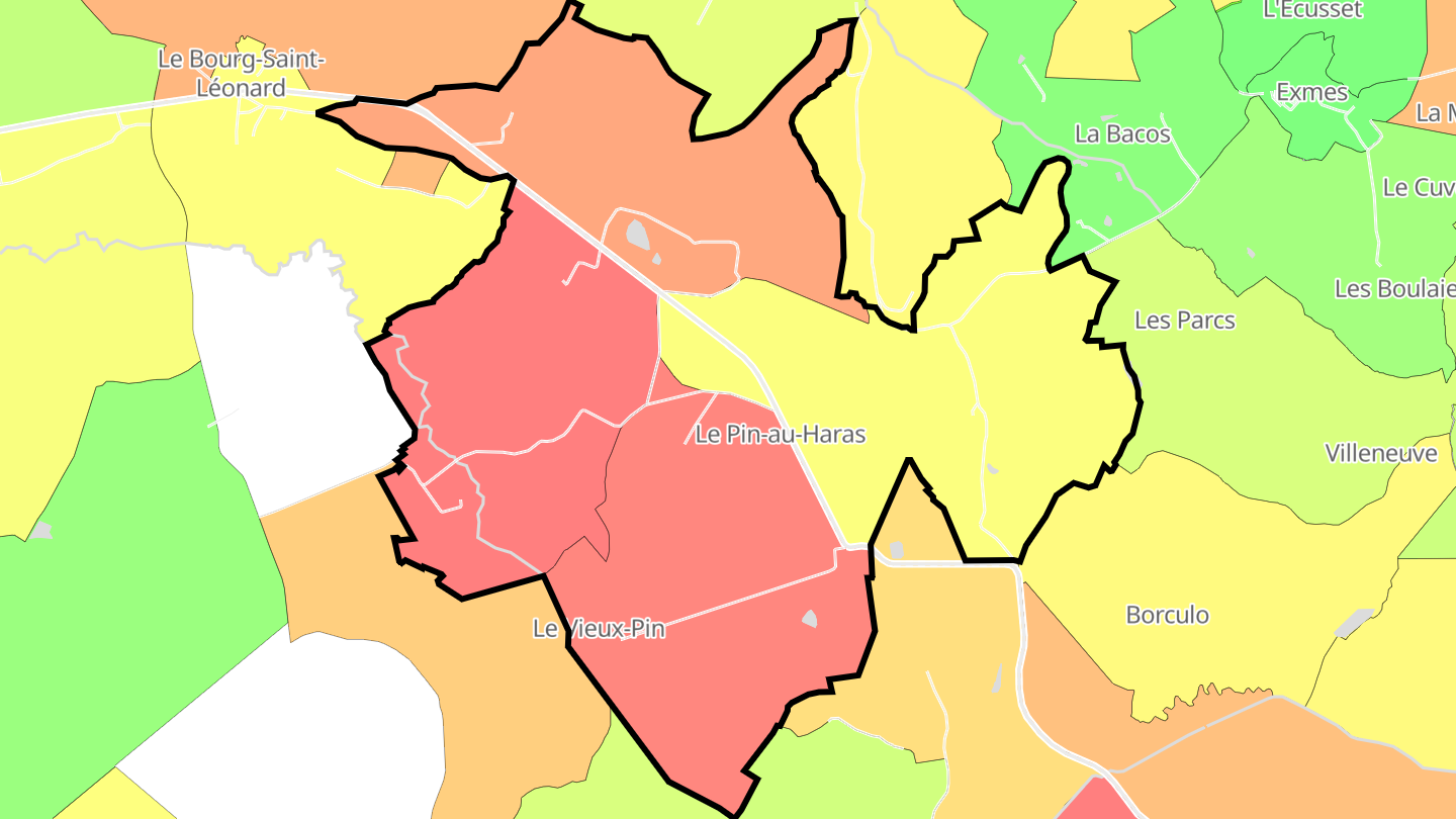 Carte des prix de l'immobilier Le Pin-au-Haras