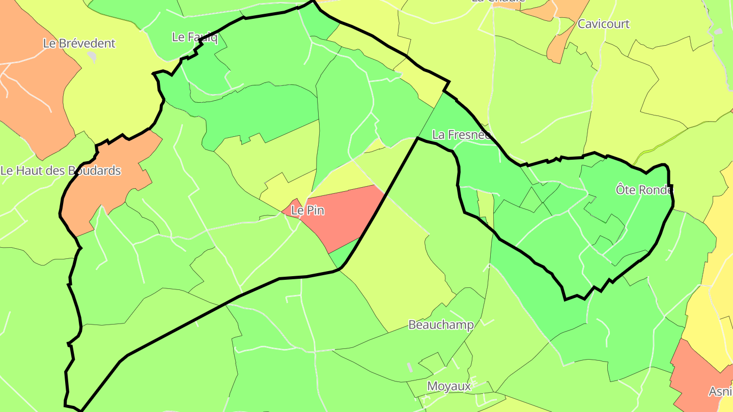 Carte des prix de l'immobilier Le Pin
