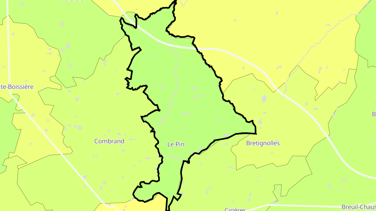 Carte des prix de l'immobilier Le Pin