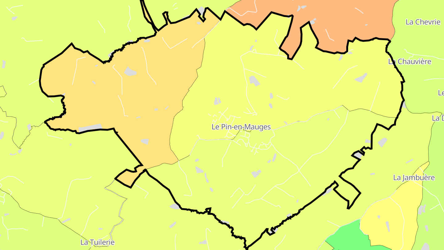 Carte des prix de l'immobilier Le Pin-en-Mauges
