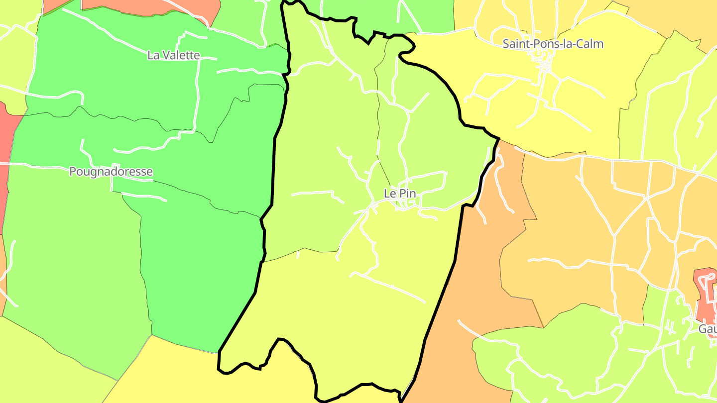 Carte des prix de l'immobilier Le Pin