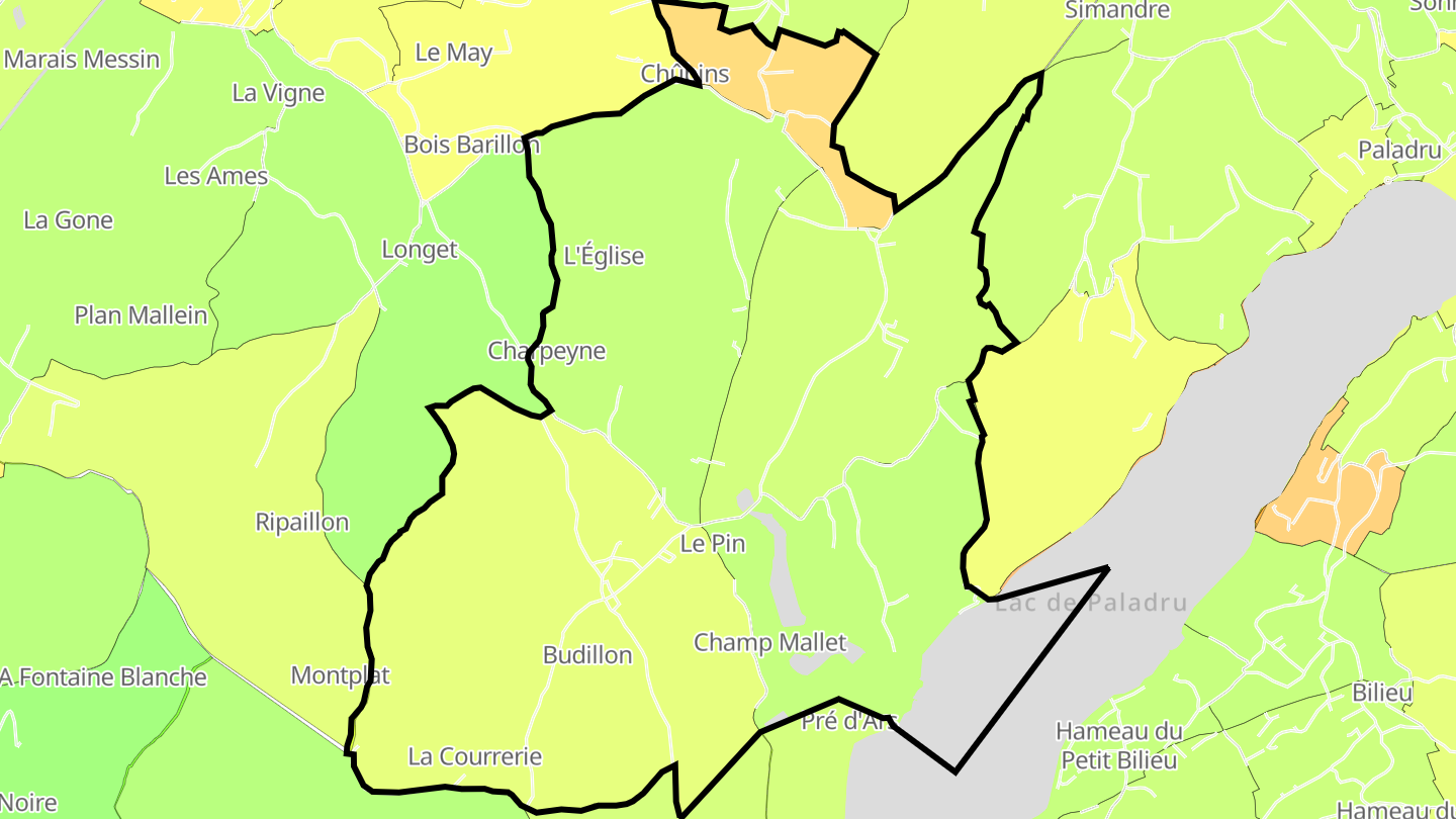 Carte des prix de l'immobilier Le Pin