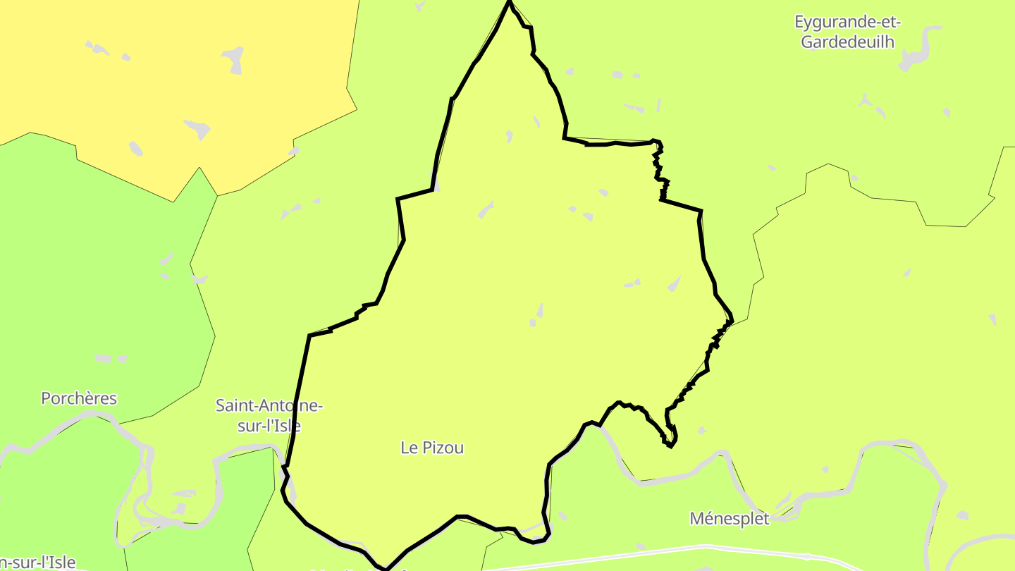 Carte des prix de l'immobilier Le Pizou