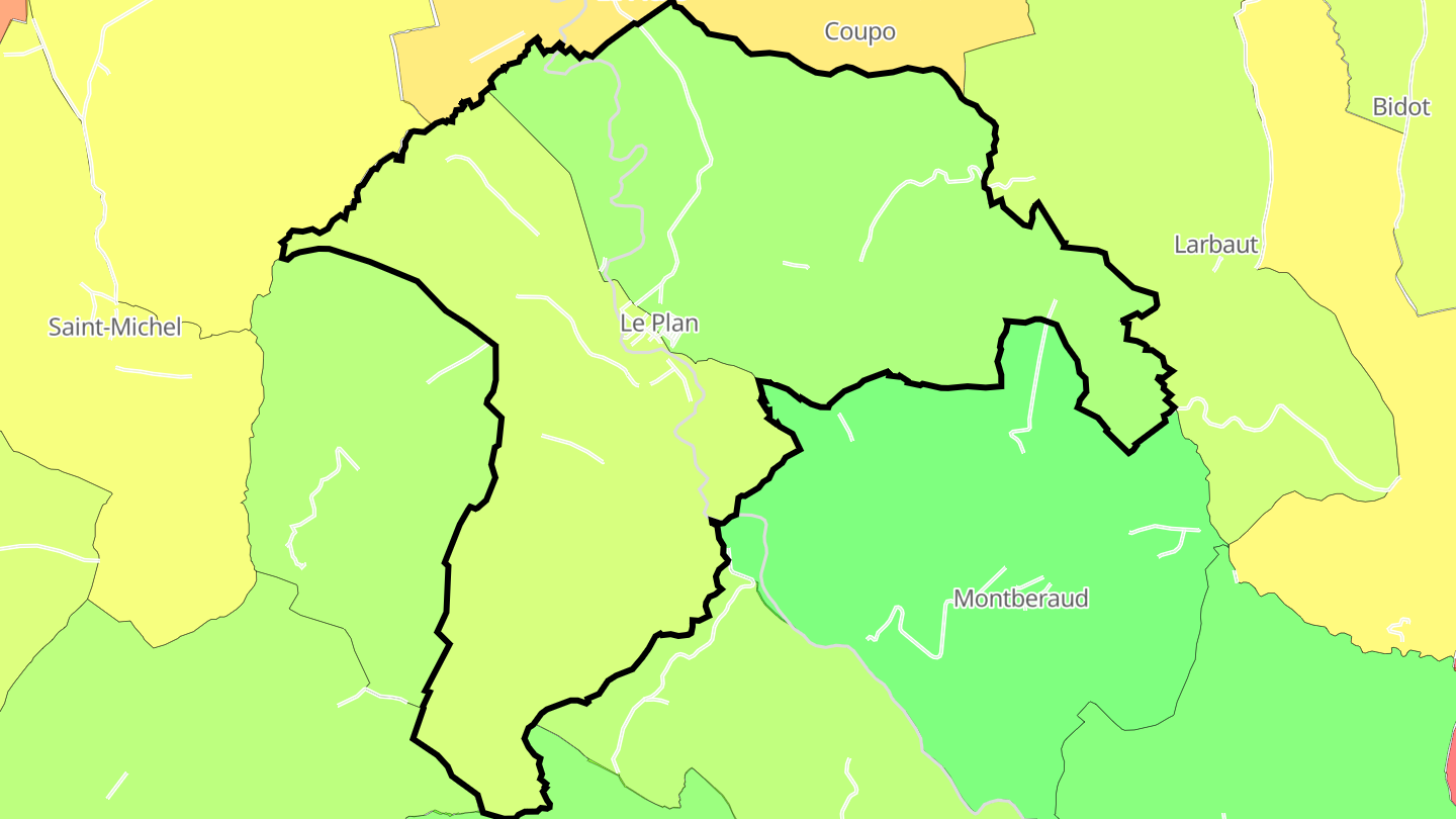 Carte des prix de l'immobilier Le Plan