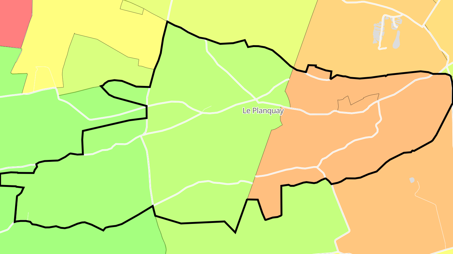 Carte des prix de l'immobilier Le Planquay