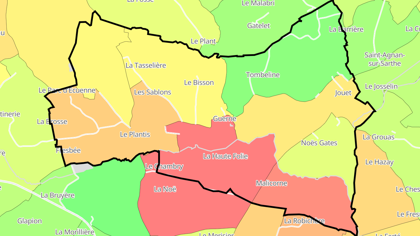 Carte des prix de l'immobilier Le Plantis
