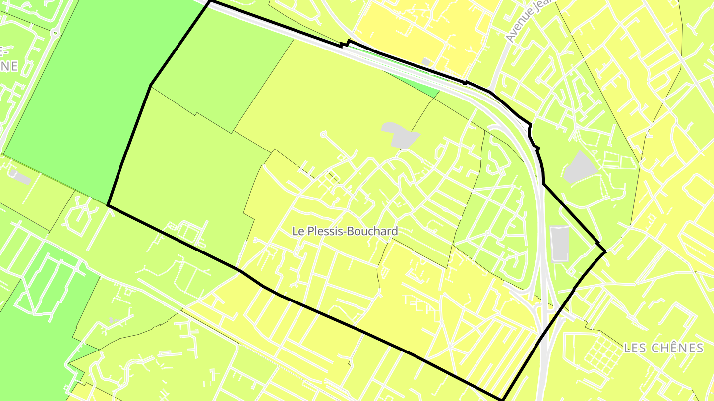 Carte des prix de l'immobilier Le Plessis-Bouchard