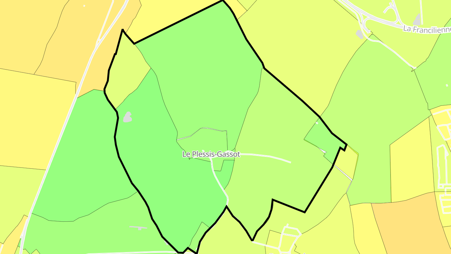 Carte des prix de l'immobilier Le Plessis-Gassot