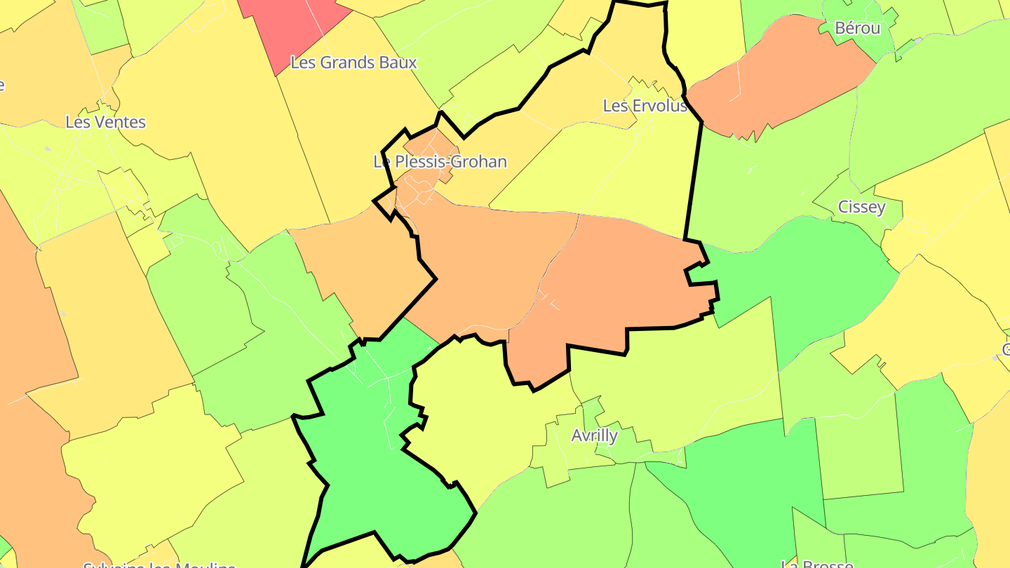 Carte des prix de l'immobilier Le Plessis-Grohan