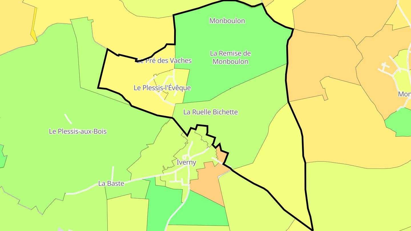 Carte des prix de l'immobilier Le Plessis-l'Évêque