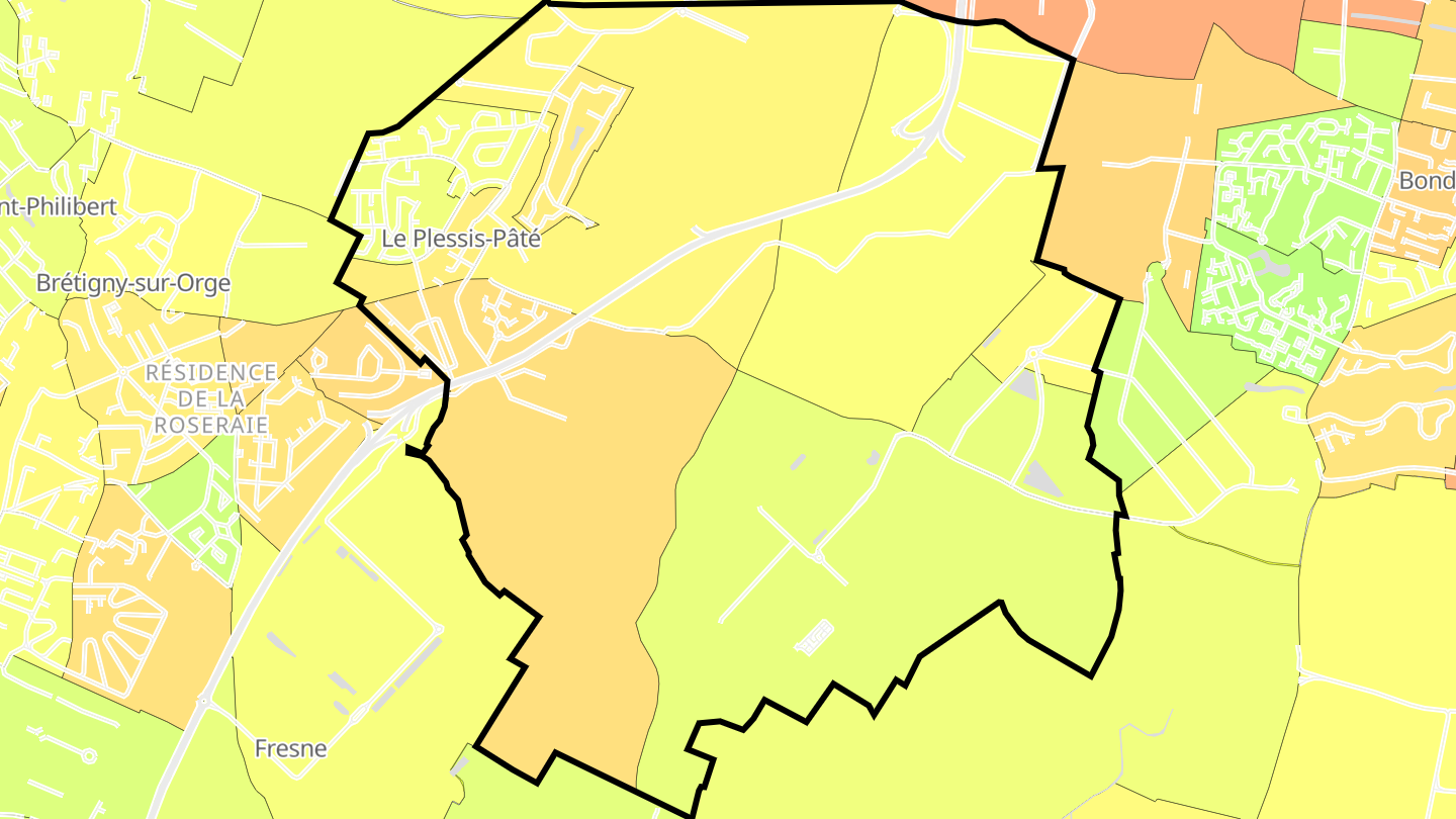 Carte des prix de l'immobilier Le Plessis-Pâté