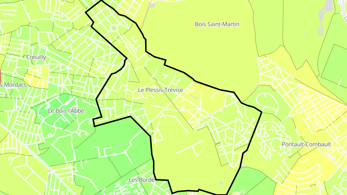 Carte des prix de l'immobilier Le Plessis-Trévise