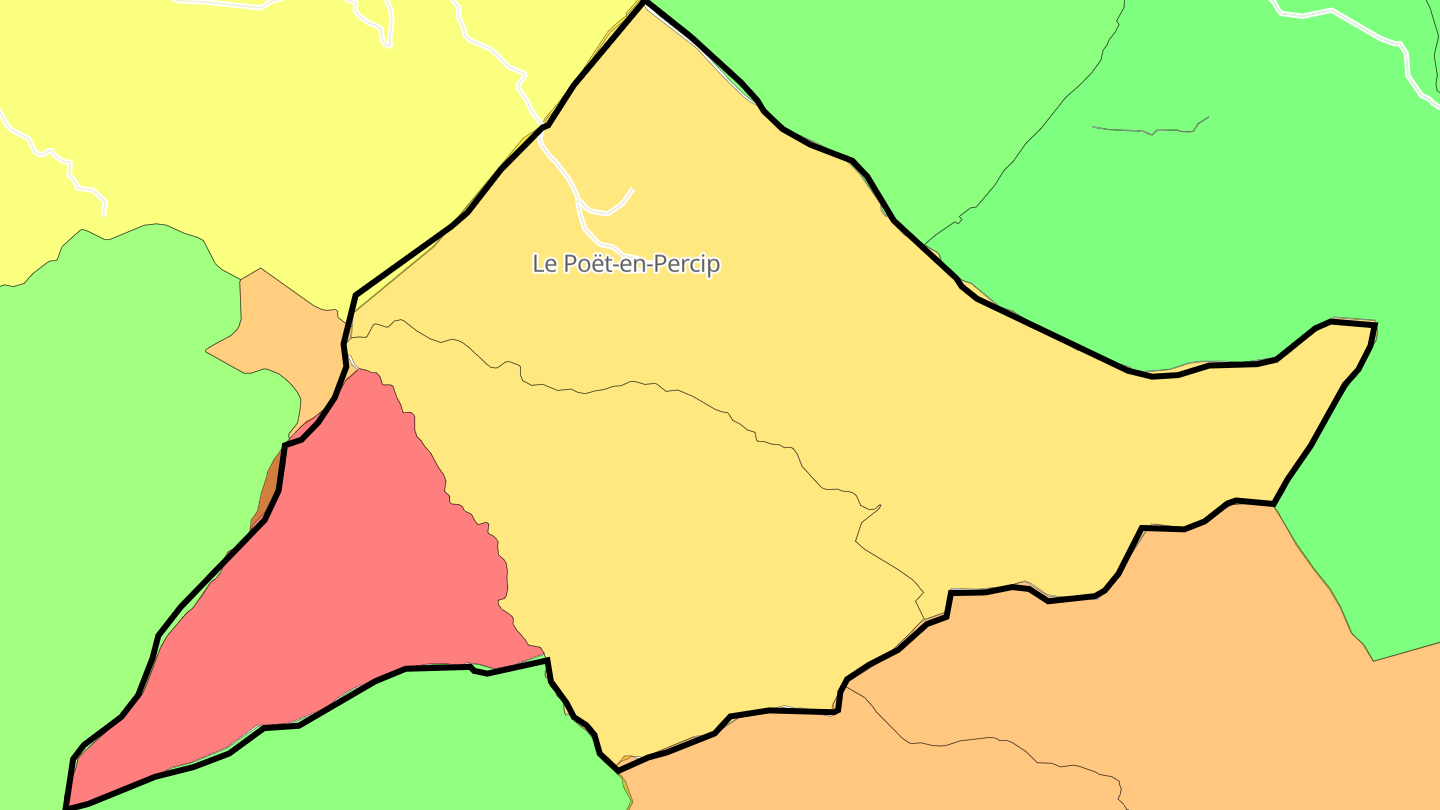 Carte des prix de l'immobilier Le Poët-en-Percip