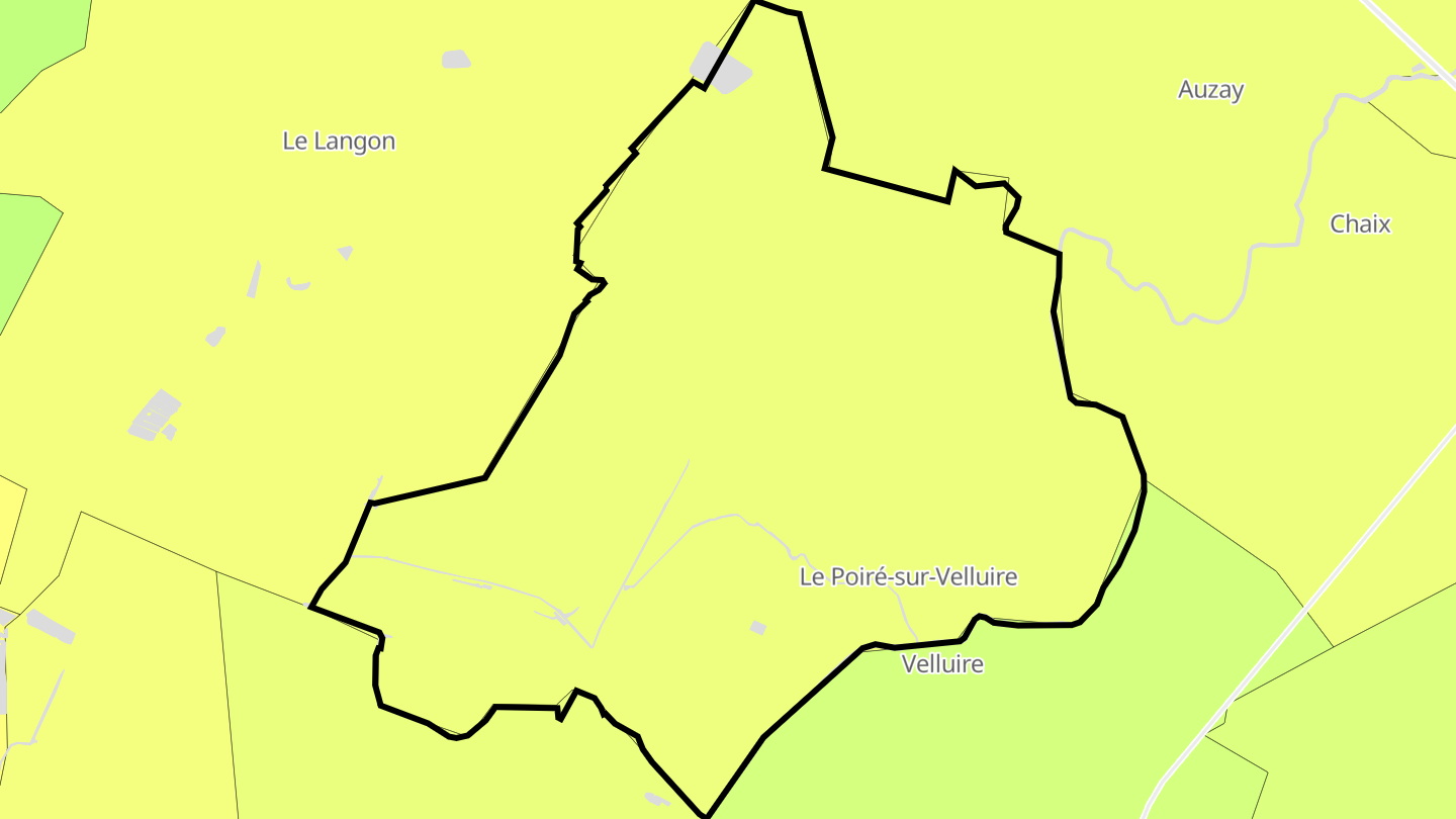 Carte des prix de l'immobilier Le Poiré-sur-Velluire
