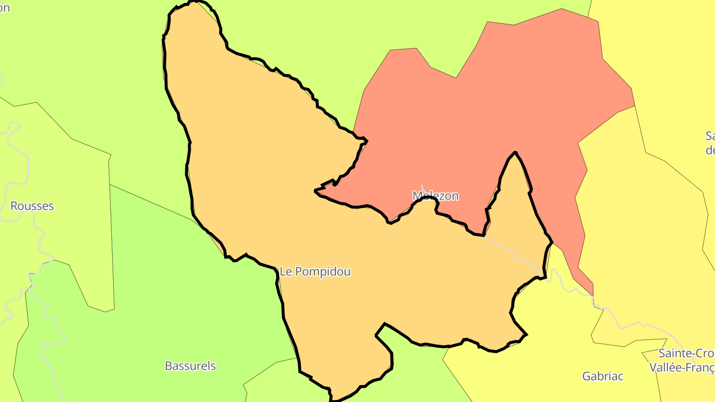 Carte des prix de l'immobilier Le Pompidou
