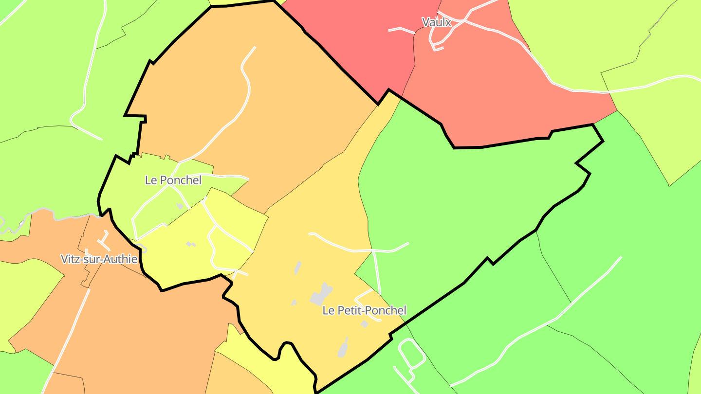 Carte des prix de l'immobilier Le Ponchel