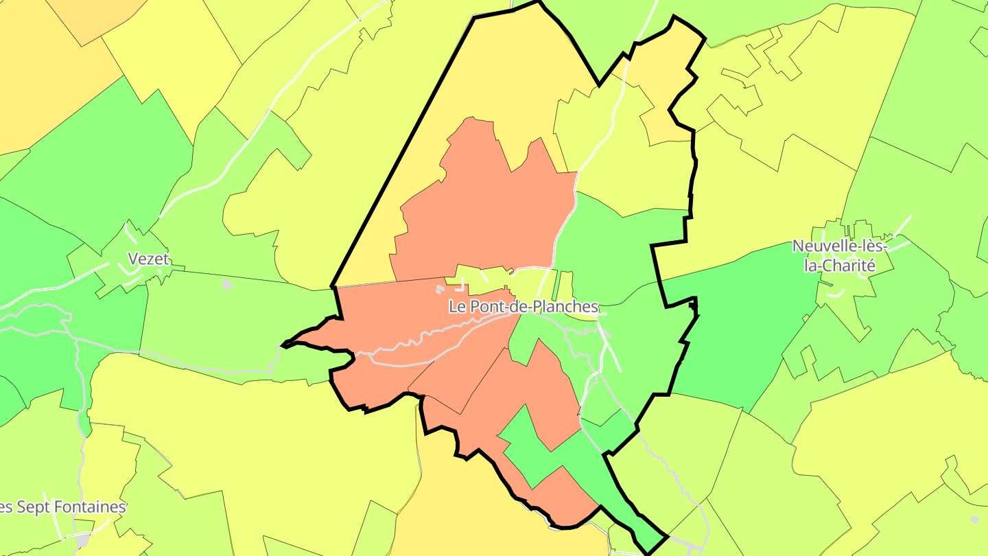 Carte des prix de l'immobilier Le Pont-de-Planches