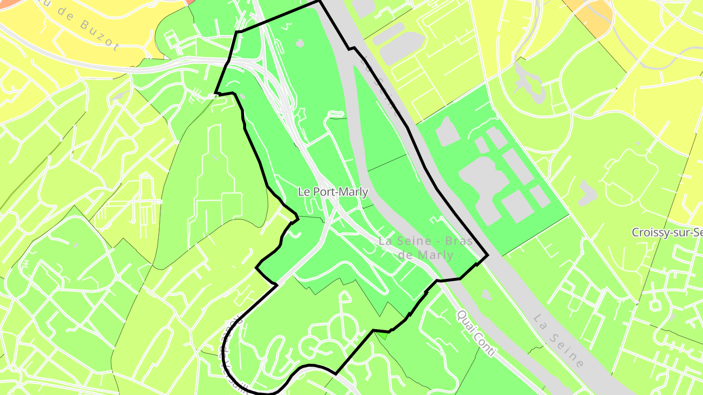Carte des prix de l'immobilier Le Port-Marly