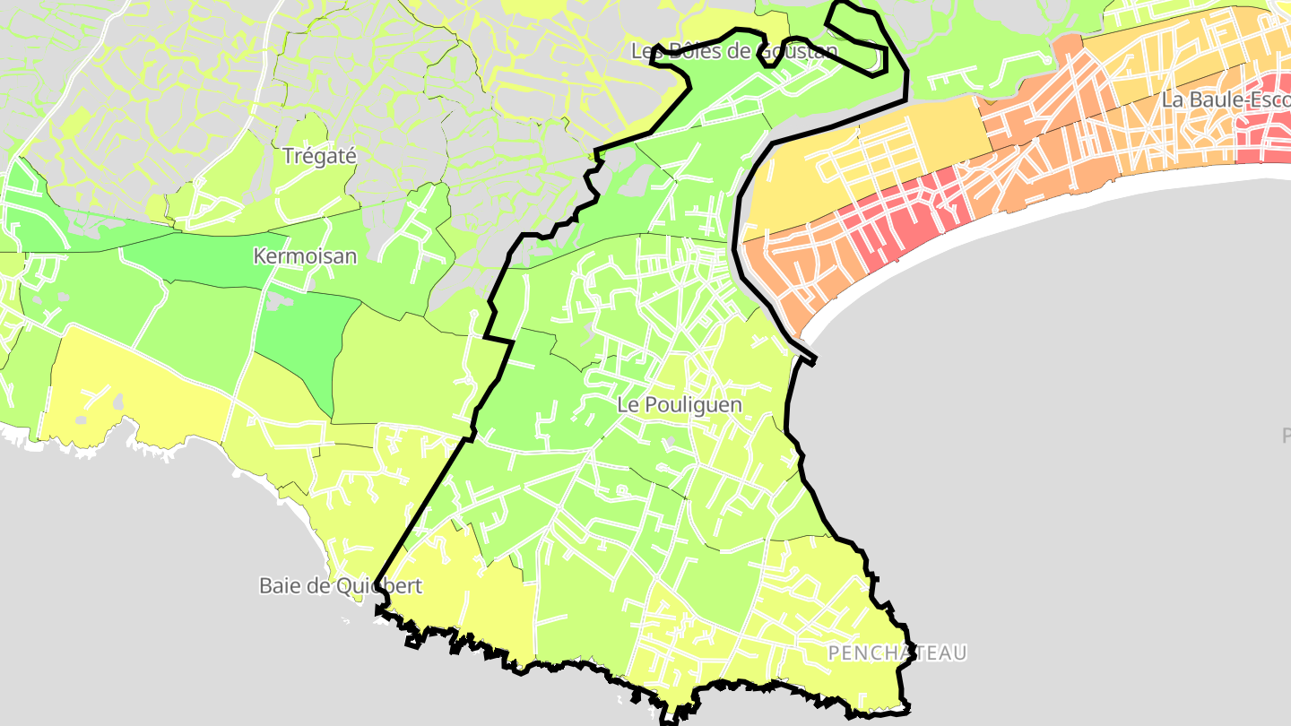 Carte des prix de l'immobilier Le Pouliguen