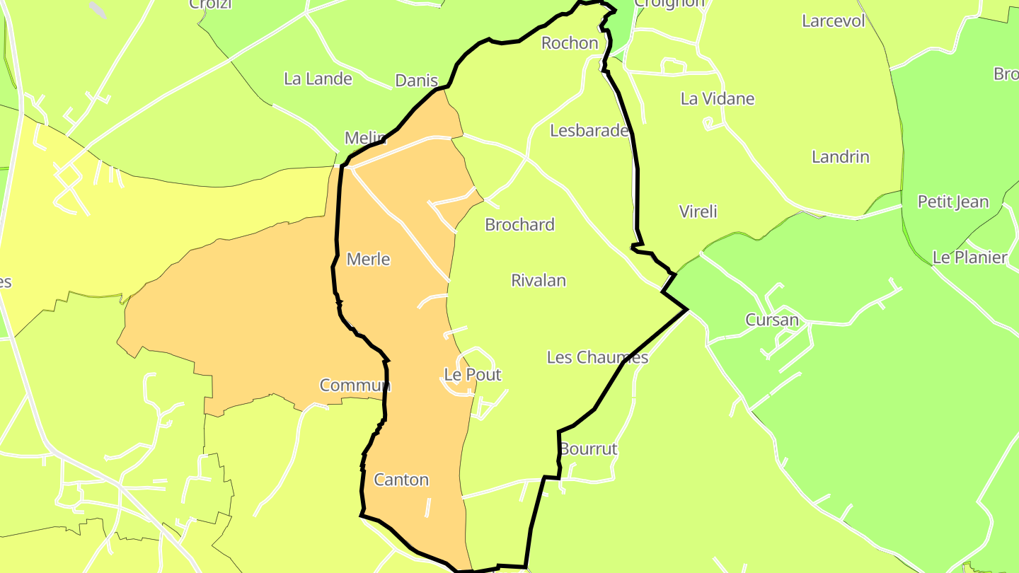 Carte des prix de l'immobilier Le Pout