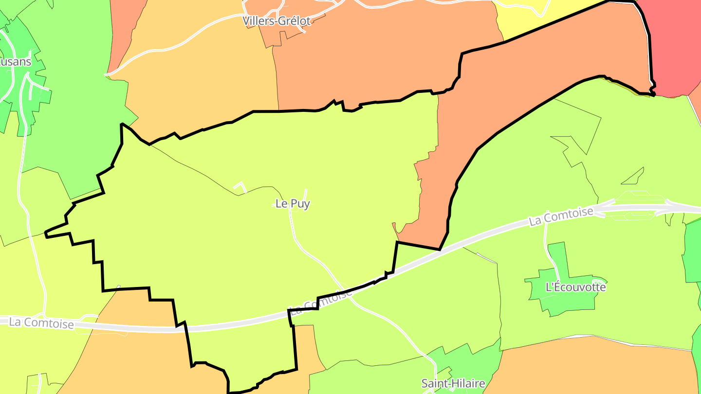 Carte des prix de l'immobilier Le Puy