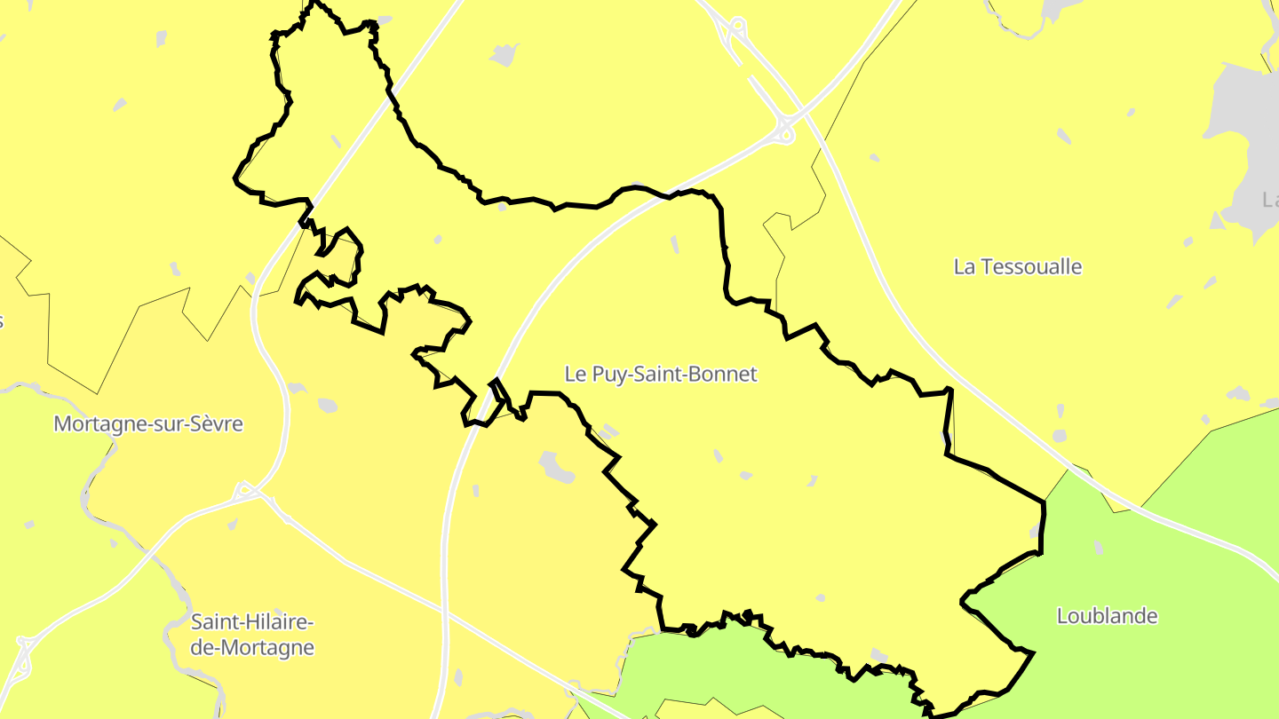 Carte des prix de l'immobilier Le Puy-Saint-Bonnet