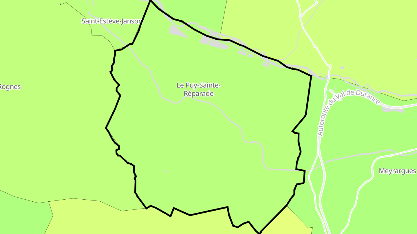 Carte des prix de l'immobilier Le Puy-Sainte-Réparade