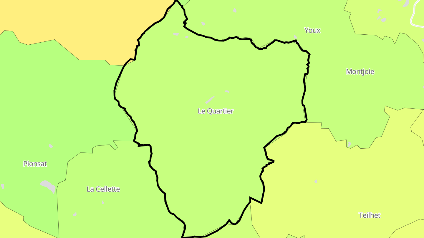 Carte des prix de l'immobilier Le Quartier