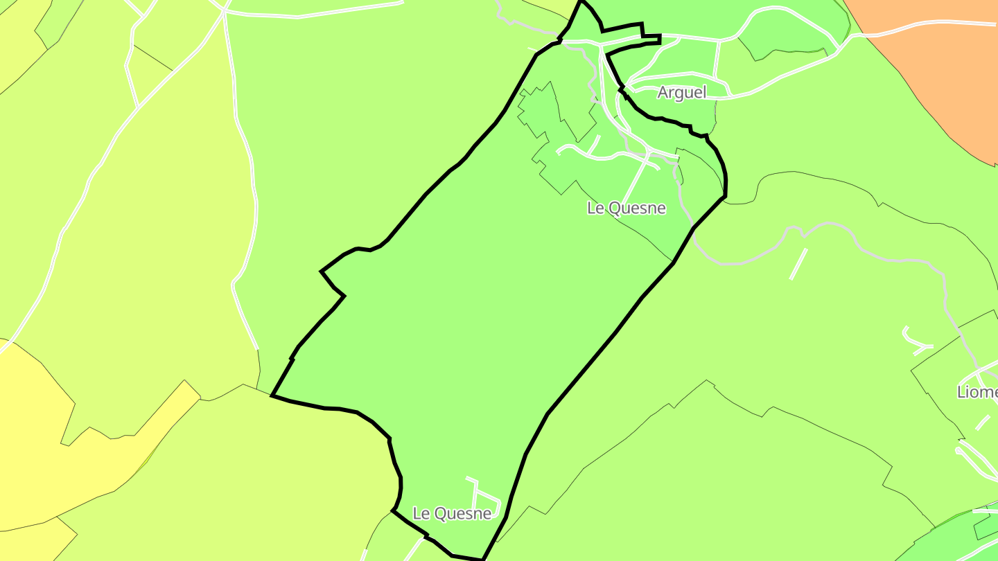 Carte des prix de l'immobilier Le Quesne