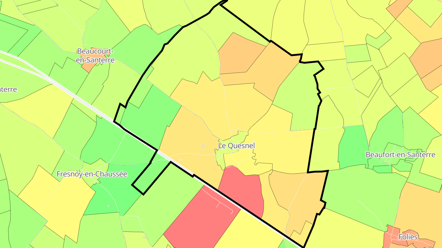 Carte des prix de l'immobilier Le Quesnel