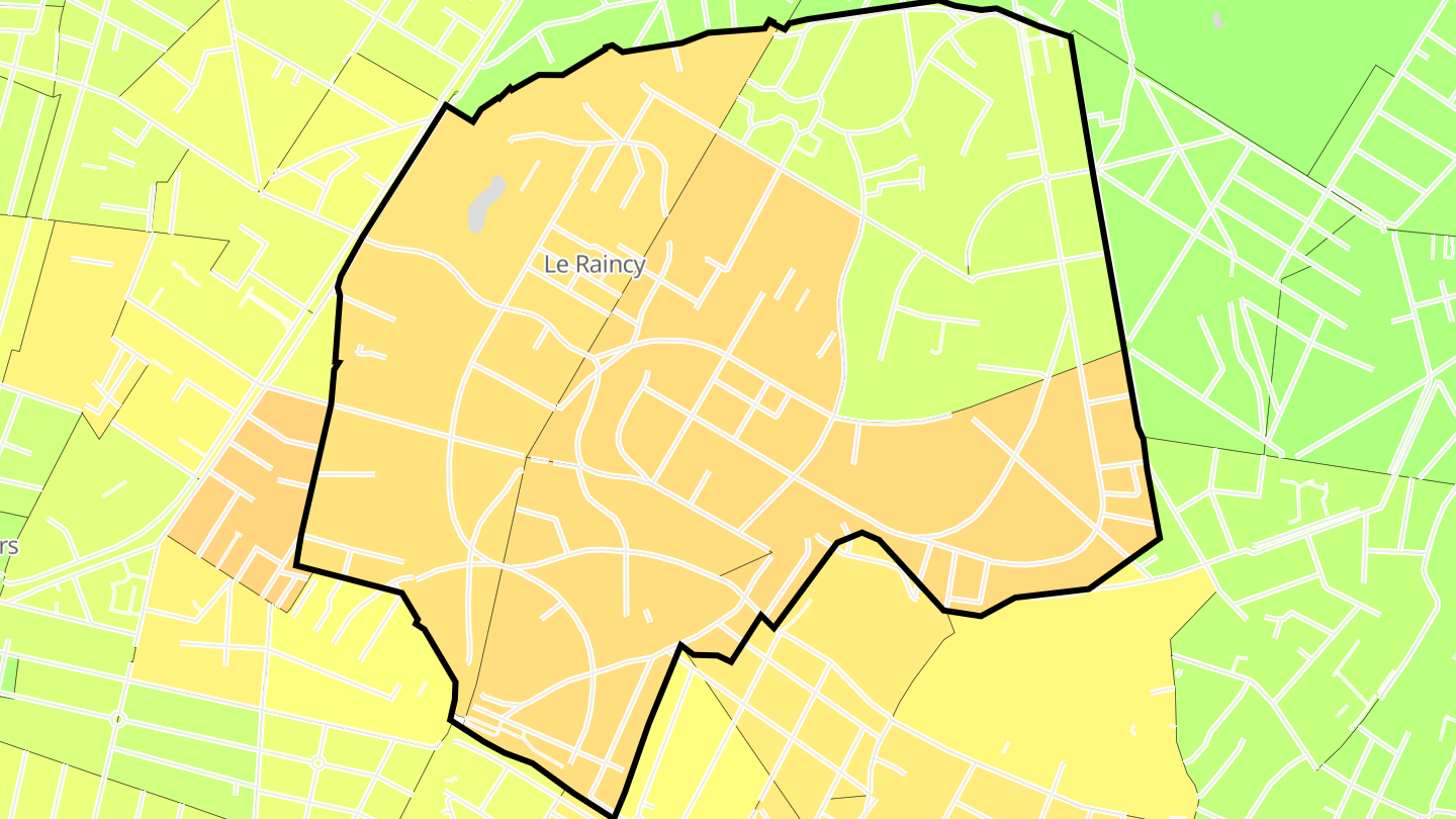 Carte des prix de l'immobilier Le Raincy