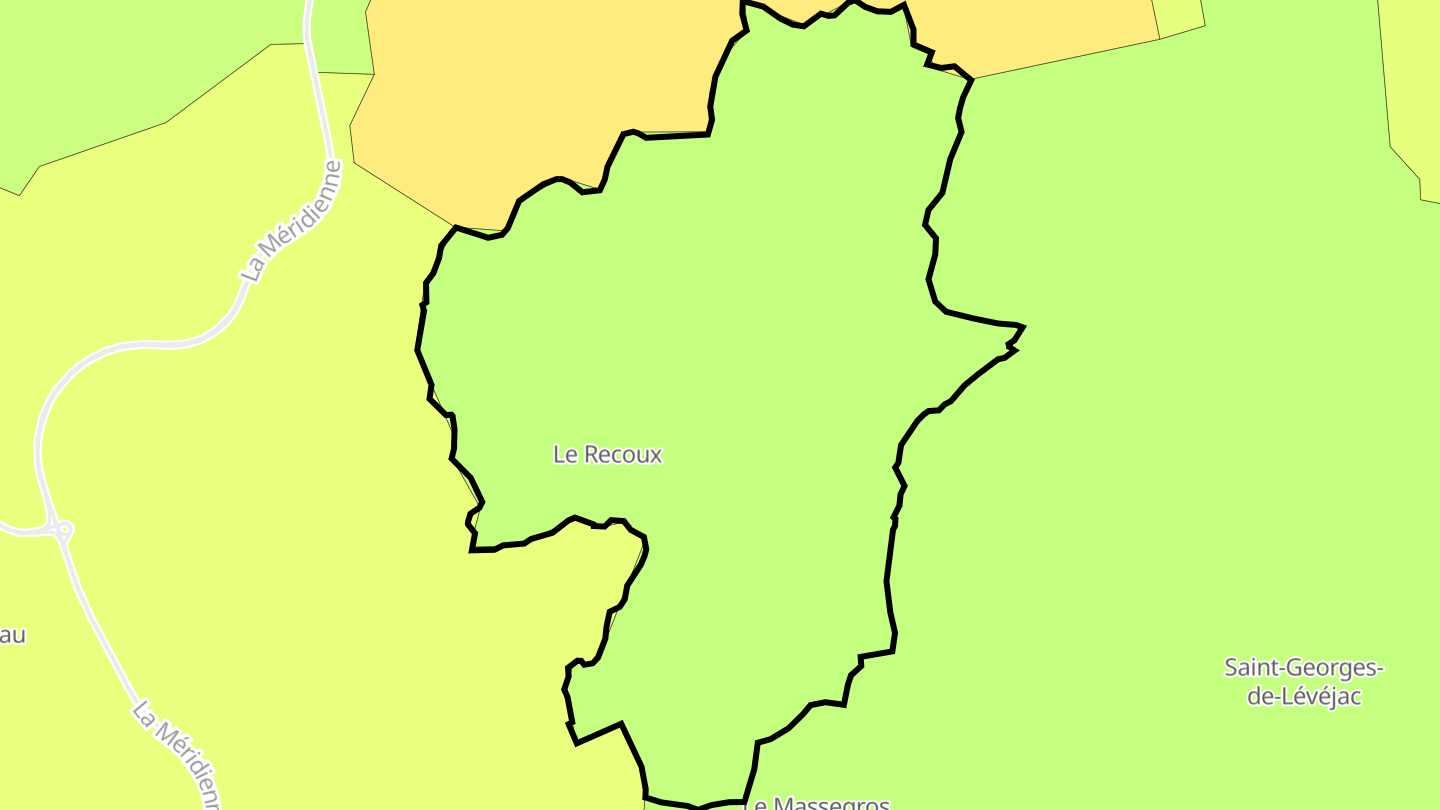 Carte des prix de l'immobilier Le Recoux