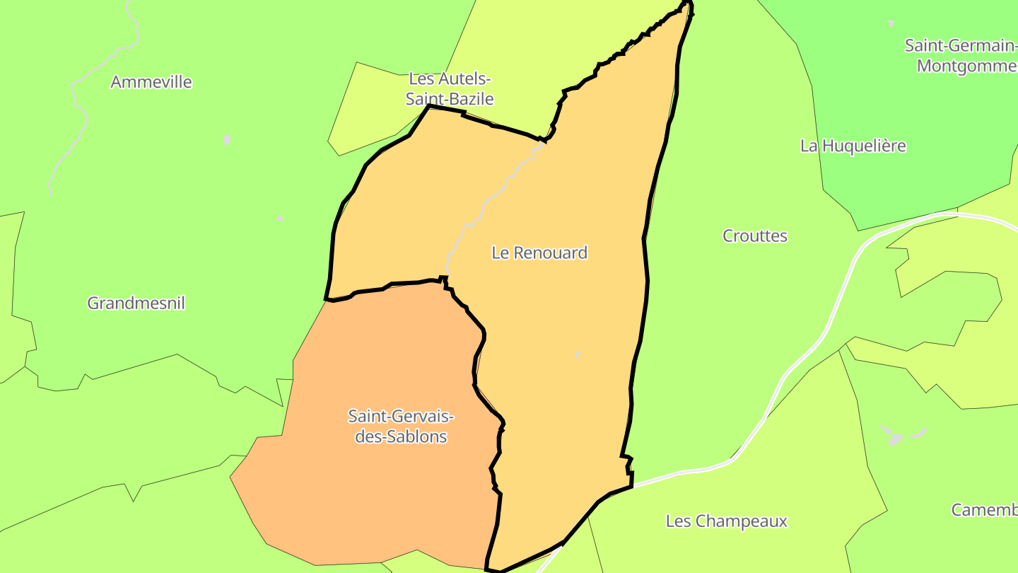 Carte des prix de l'immobilier Le Renouard
