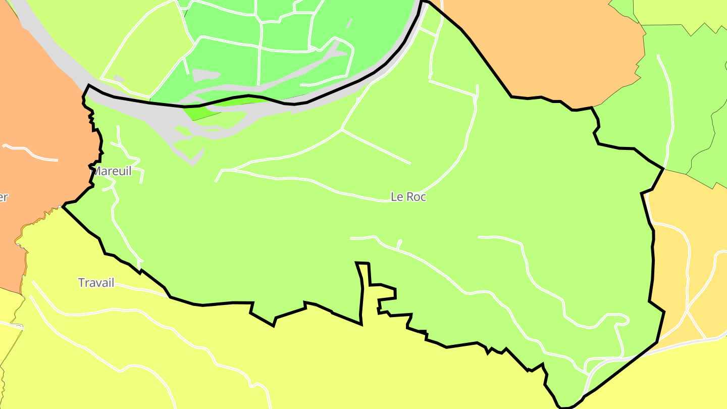 Carte des prix de l'immobilier Le Roc