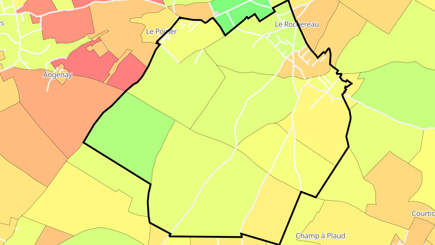 Carte des prix de l'immobilier Le Rochereau