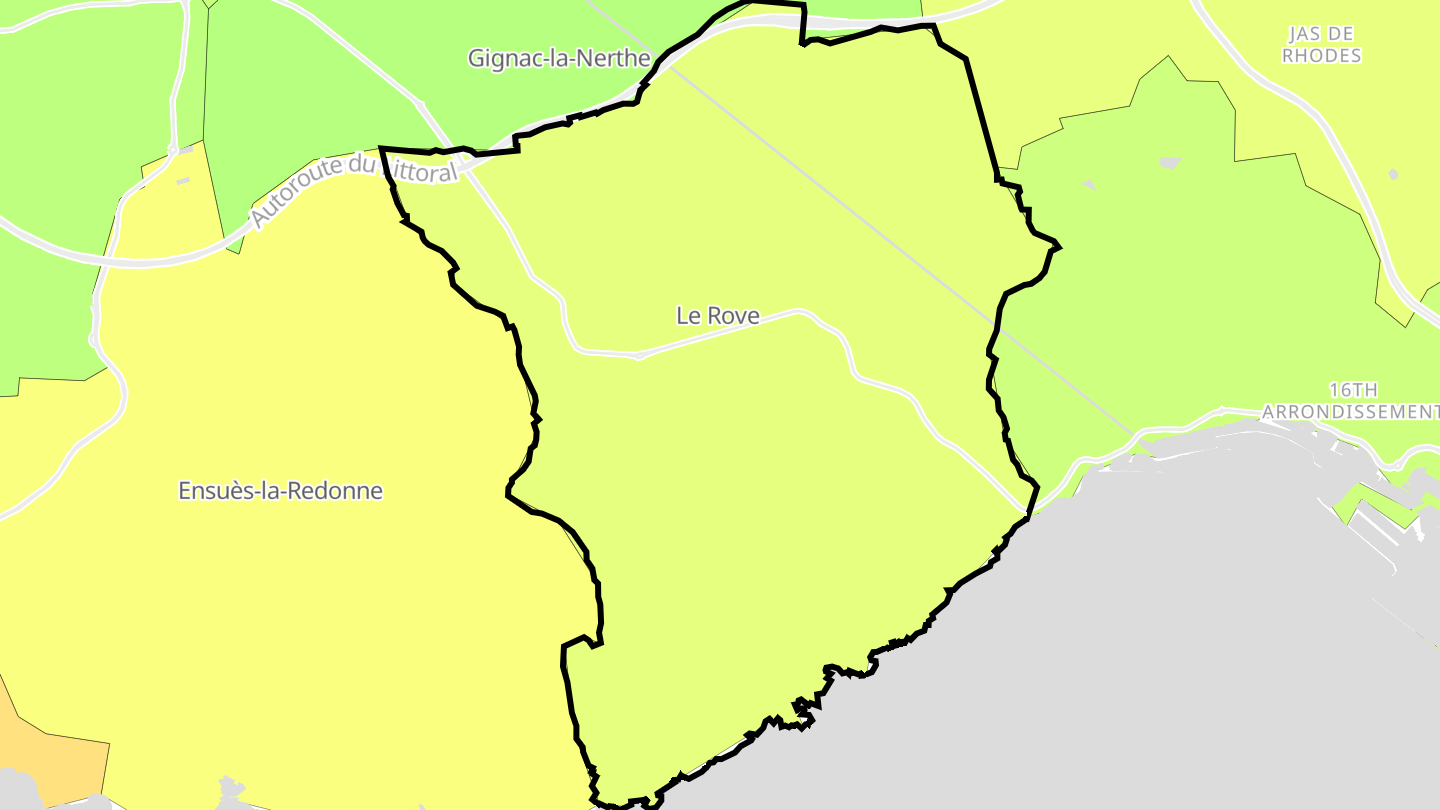 Carte des prix de l'immobilier Le Rove