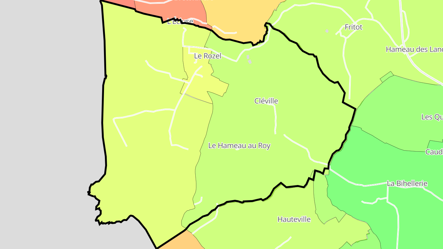 Carte des prix de l'immobilier Le Rozel