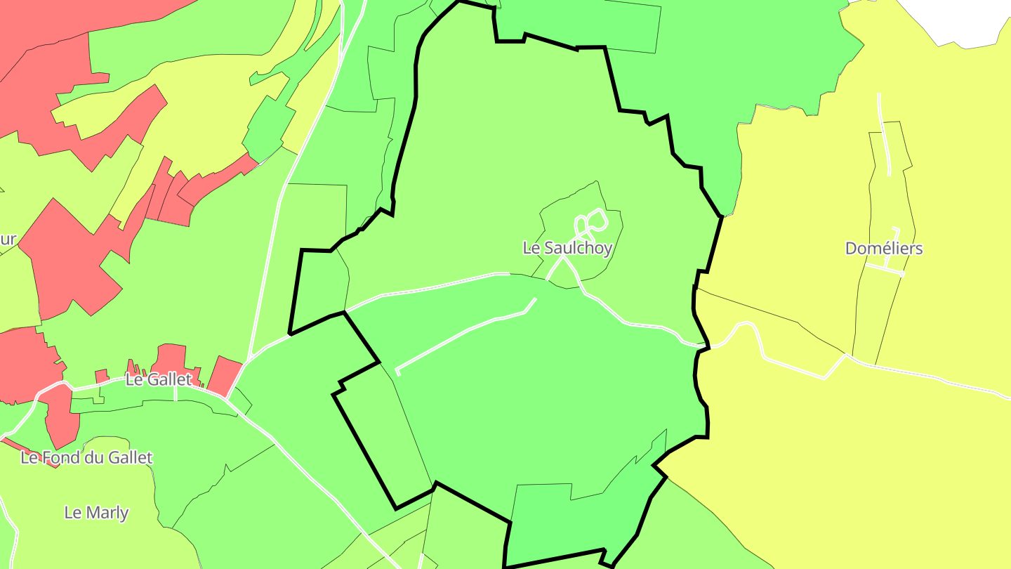 Carte des prix de l'immobilier Le Saulchoy