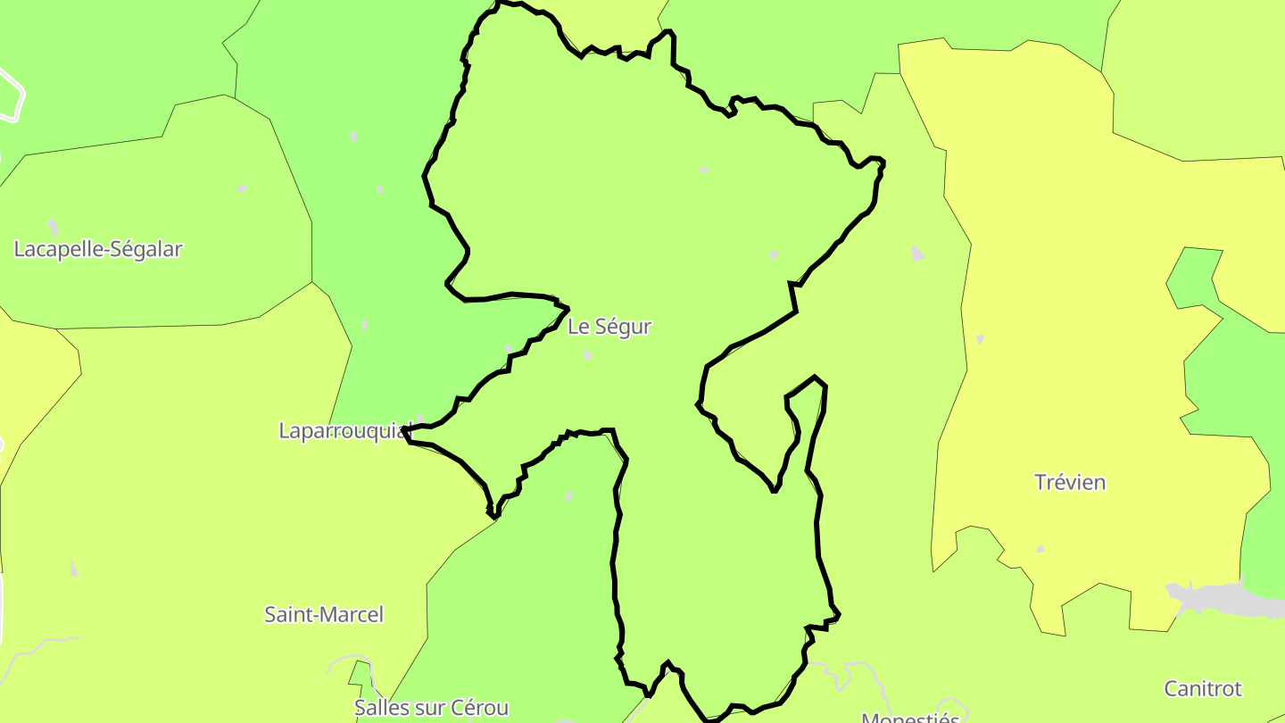 Carte des prix de l'immobilier Le Ségur