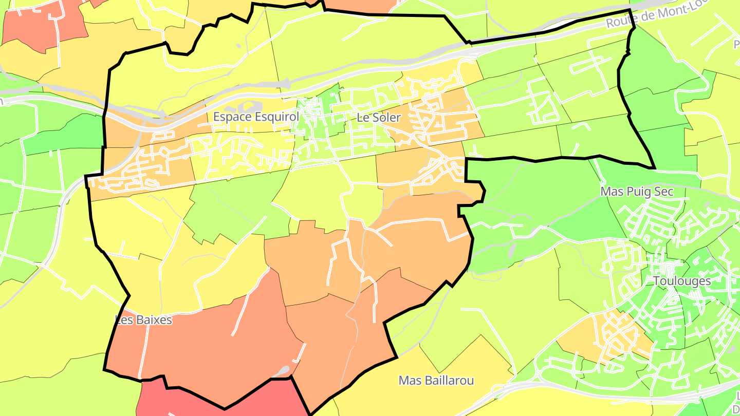 Carte des prix de l'immobilier Le Soler