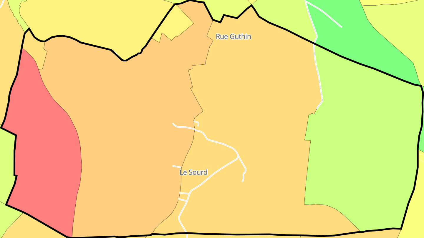 Carte des prix de l'immobilier Le Sourd
