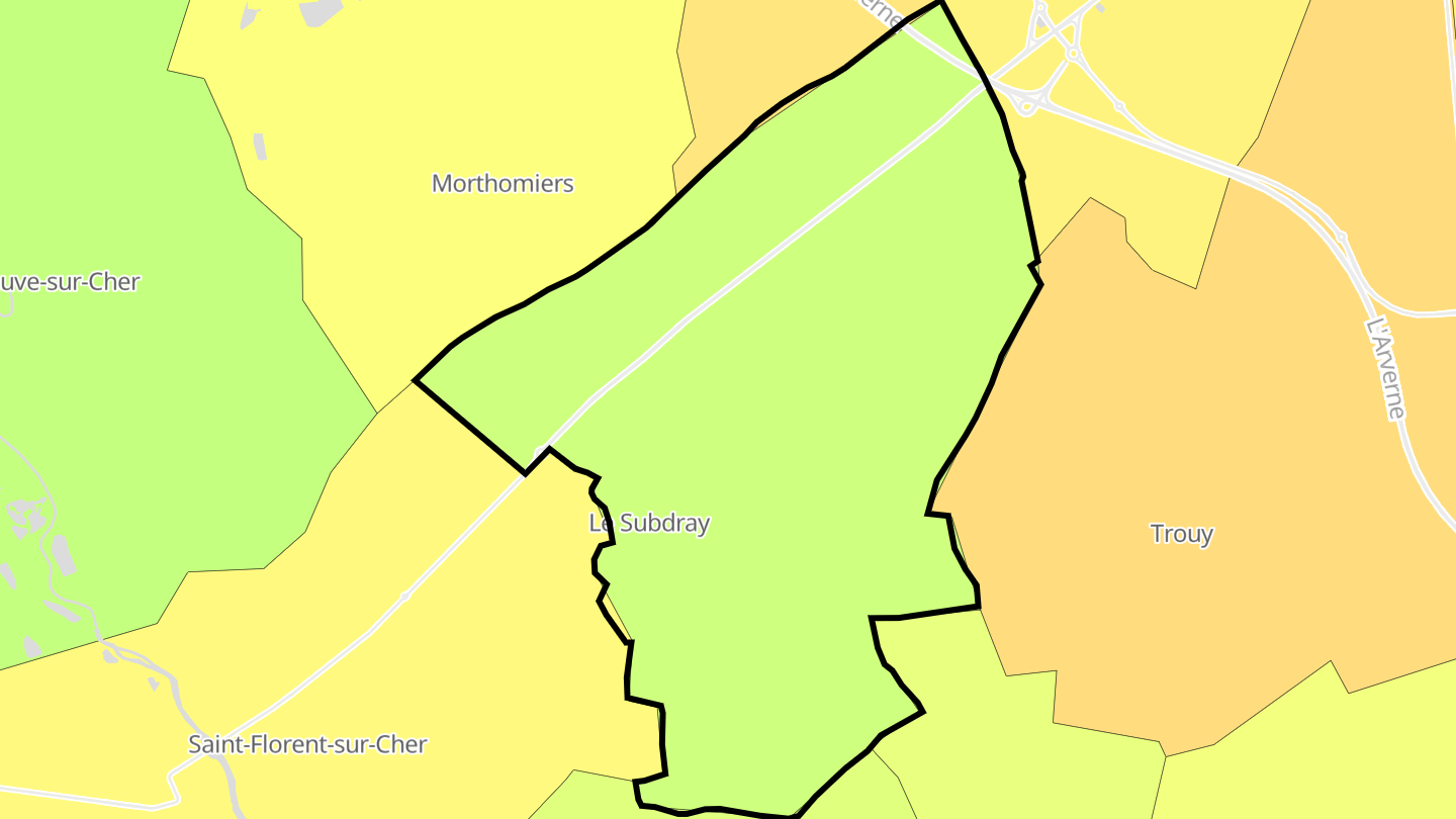 Carte des prix de l'immobilier Le Subdray