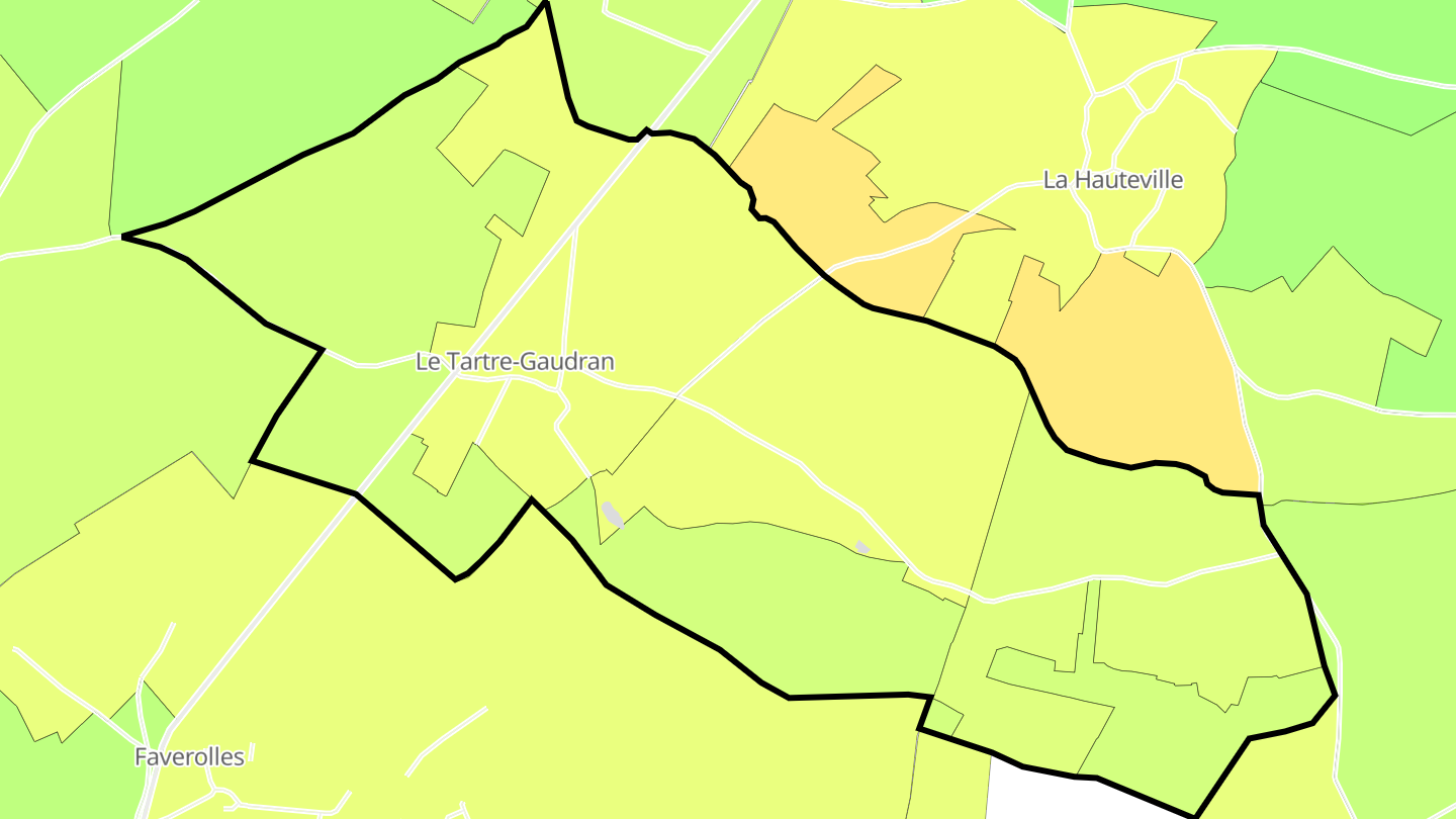 Carte des prix de l'immobilier Le Tartre-Gaudran