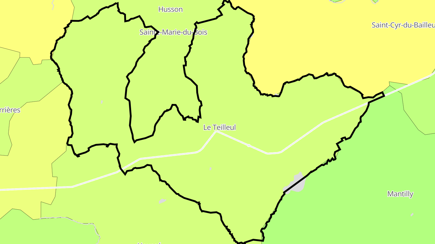 Carte des prix de l'immobilier Le Teilleul