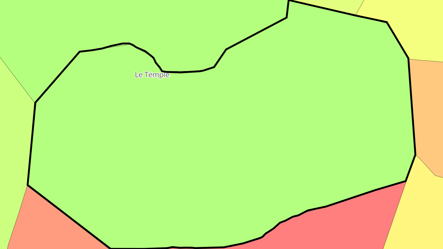 Carte des prix de l'immobilier Le Temple