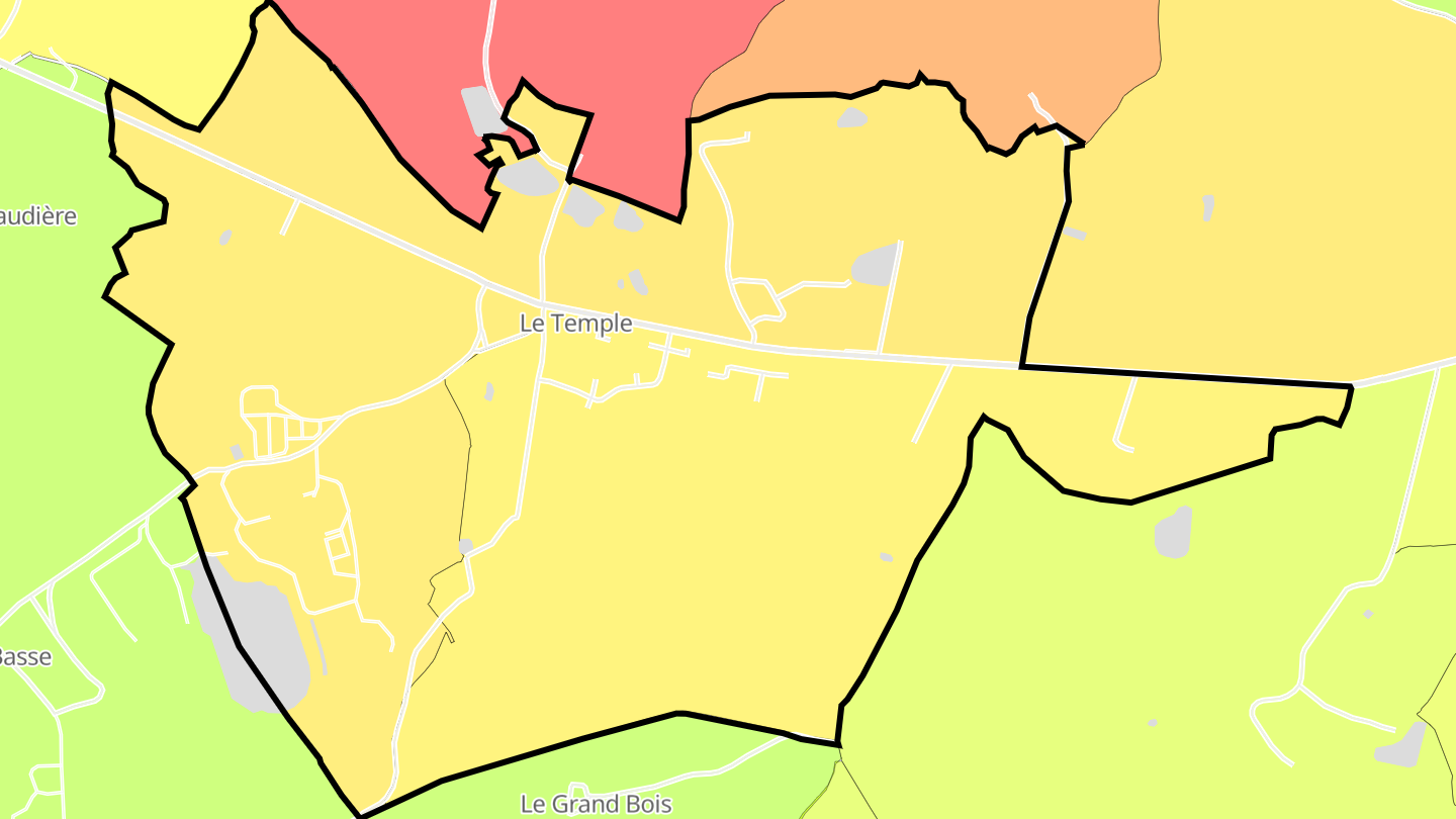 Carte des prix de l'immobilier Le Temple